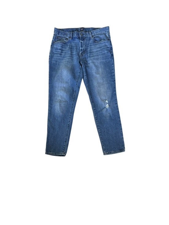 GAP Denim - GAP Best Girlfriend Jeans Women’s 28 Medium Wash Distressed Stretch Denim
